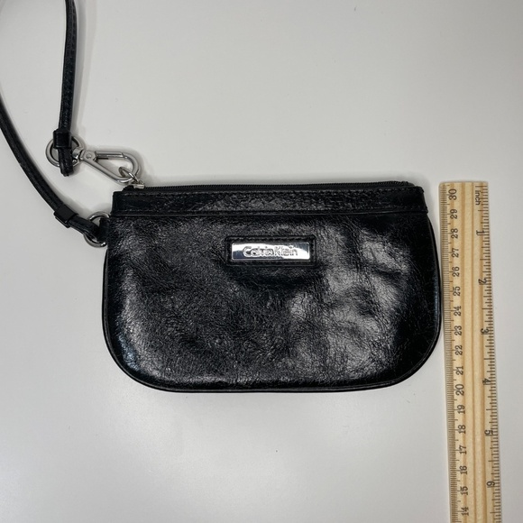 Calvin Klein Black Leather Wristlet - Picture 7 of 8
